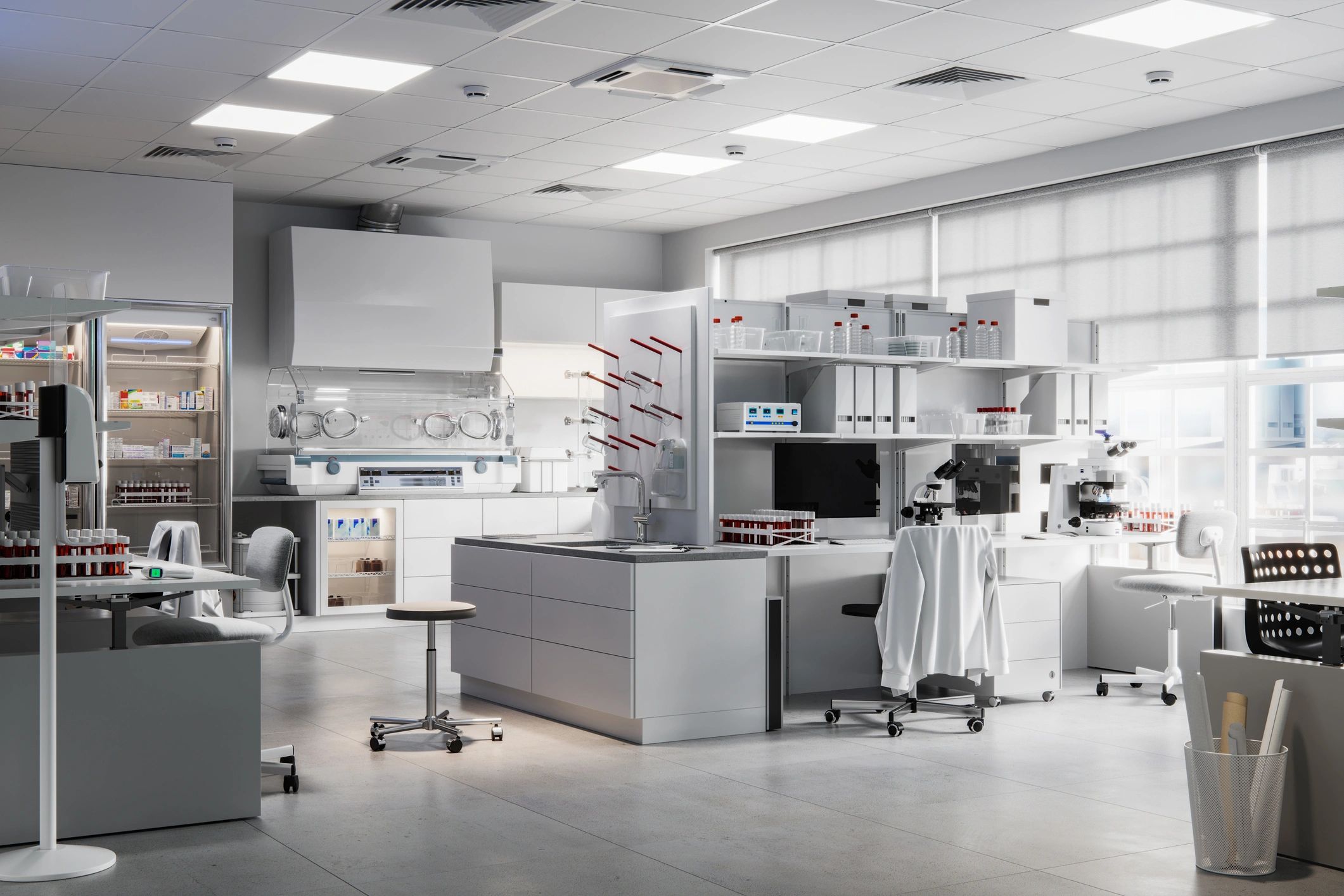 Modern laboratory environment representing controlled processing