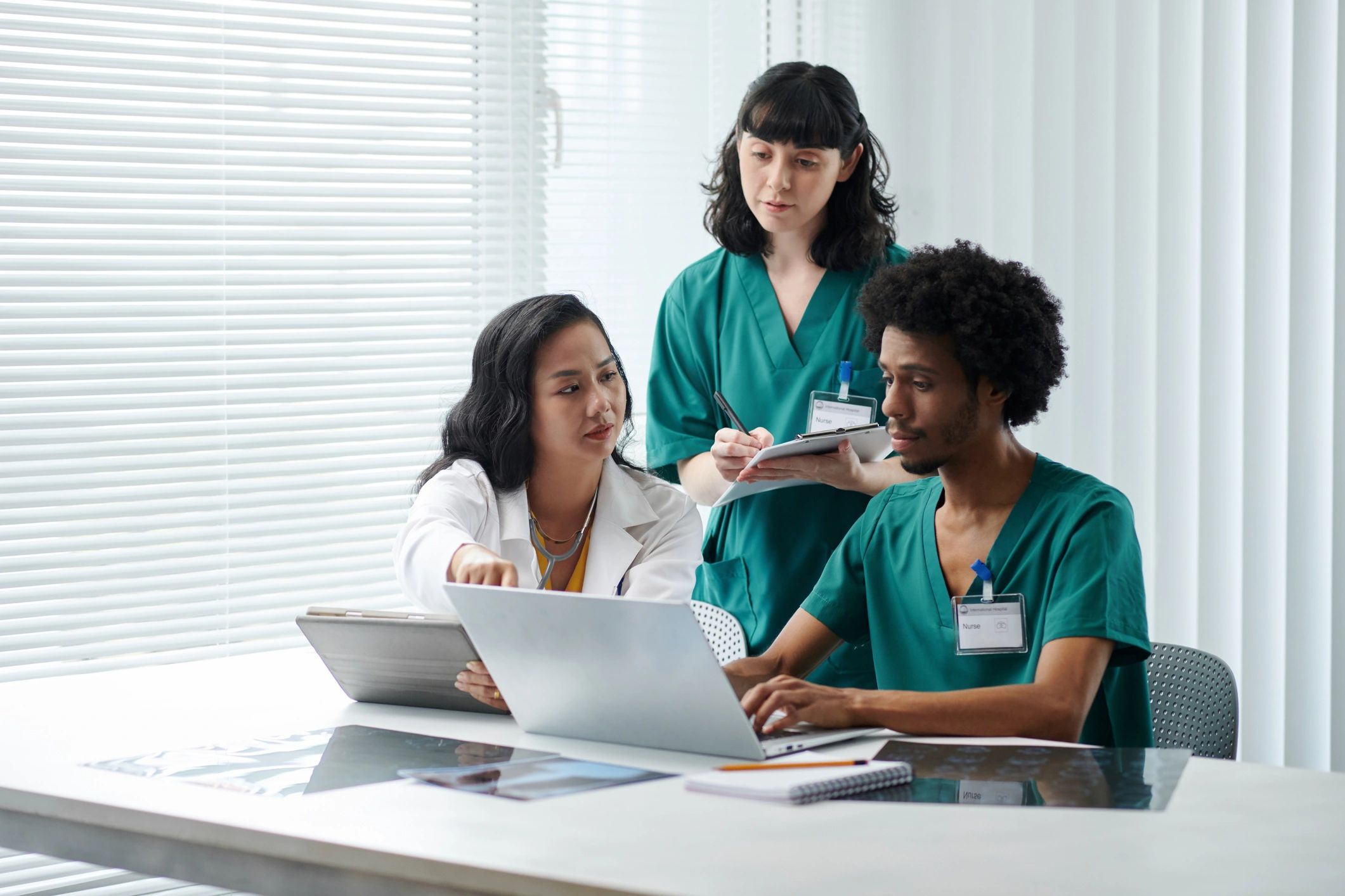 Clinician preparing patient documentation for billing and coding